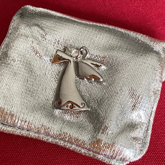 Silver Christmas Guardian Angel Pendant in Silver Sheng Tong Zip Pouch - Picture 3 of 11